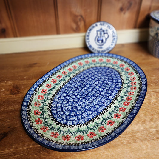 Oval Platter ~ Large 12" x 8.5"    G68-1916X  Maraschino pf0526