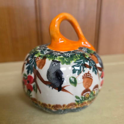 Pumpkin 4" Owl Mushrooms/ Orange Stem