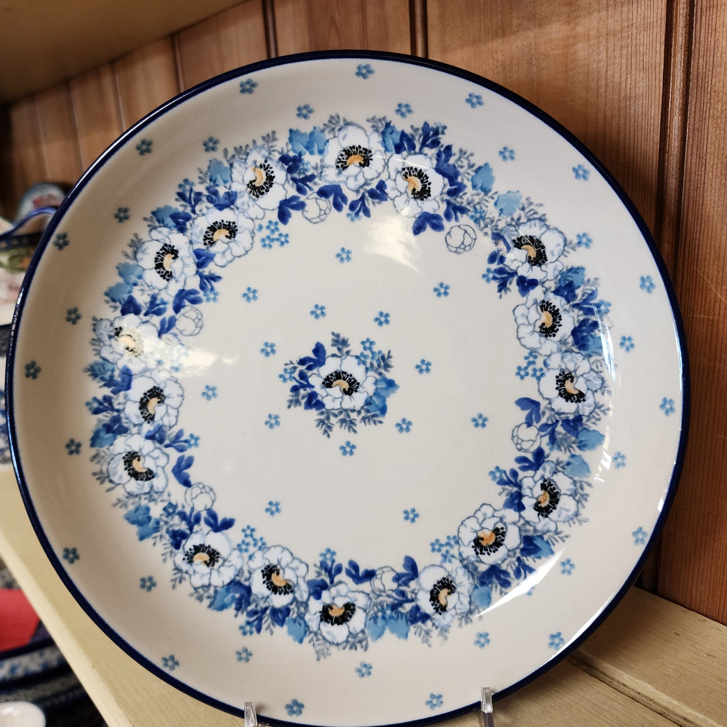 Plate   Rimmed   9"   2222X ~ Snow Poppy