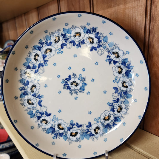 Plate   Rimmed   9"   2222X ~ Snow Poppy