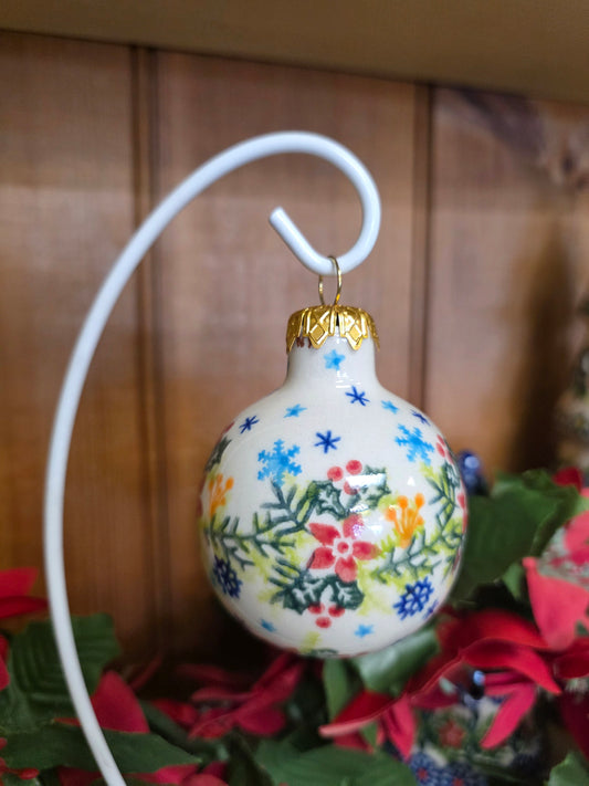 Ornament ~ Snowflakes & flowers 3" Ball