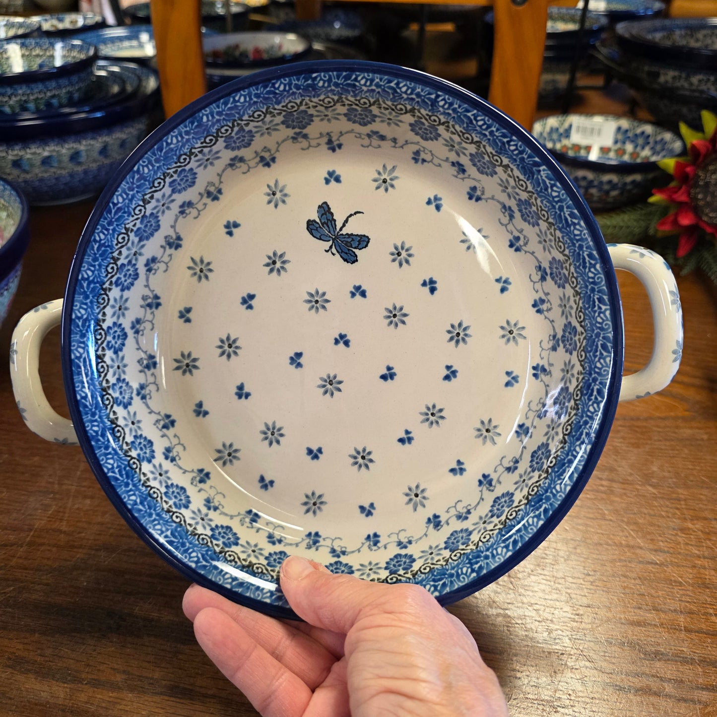 Baker   Round w/ Handles   8"   2009X ~ Dragonfly