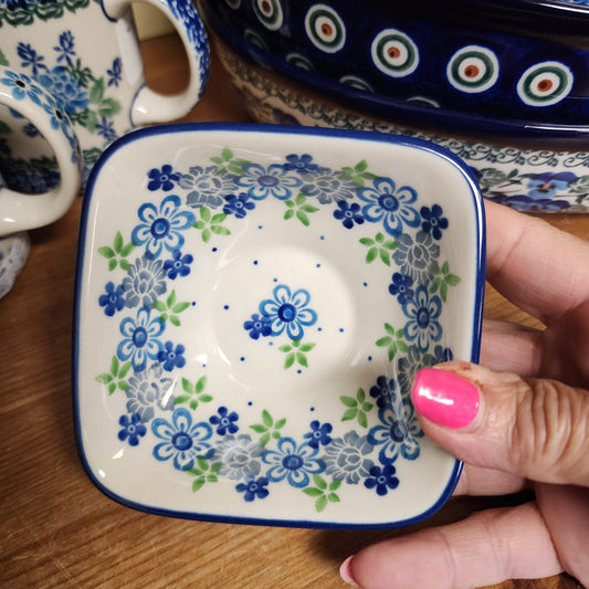 Bowl ~ Small Deep Square D11-2633X Flower Works (3 3/4")