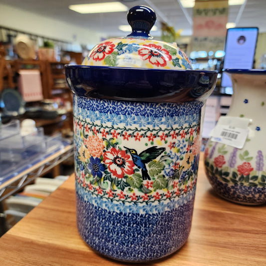 Jar / Canister ~ 9" H / 6.25 cups 493-U3356 ~ T. Liana Hummingbird