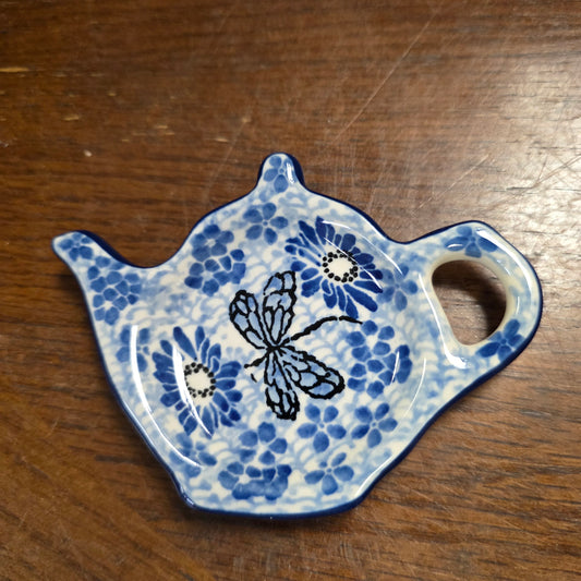 Tea Bag Holder   766-2999X  Blue Dragonfly