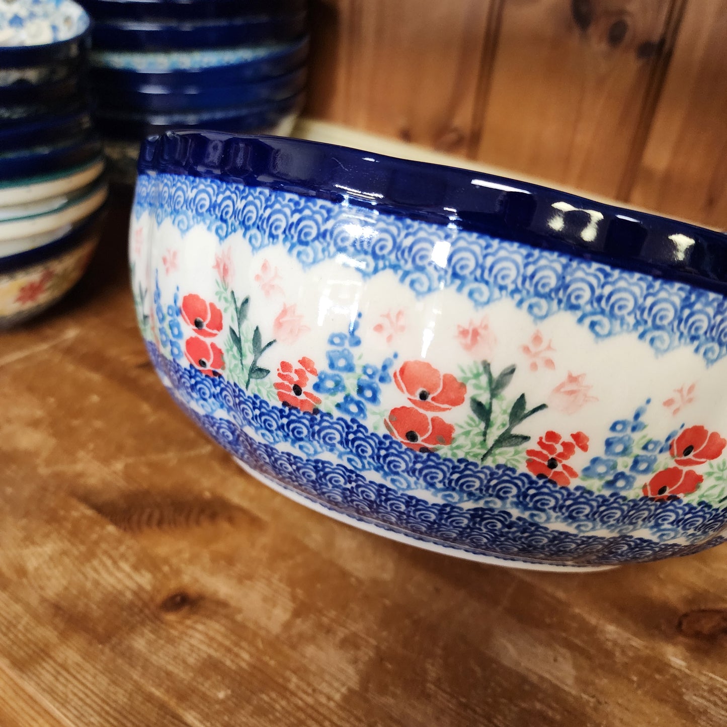 Bowl   Scalloped   10.5" Wx4"d 013-3220X  Whimsical Garden pf0526