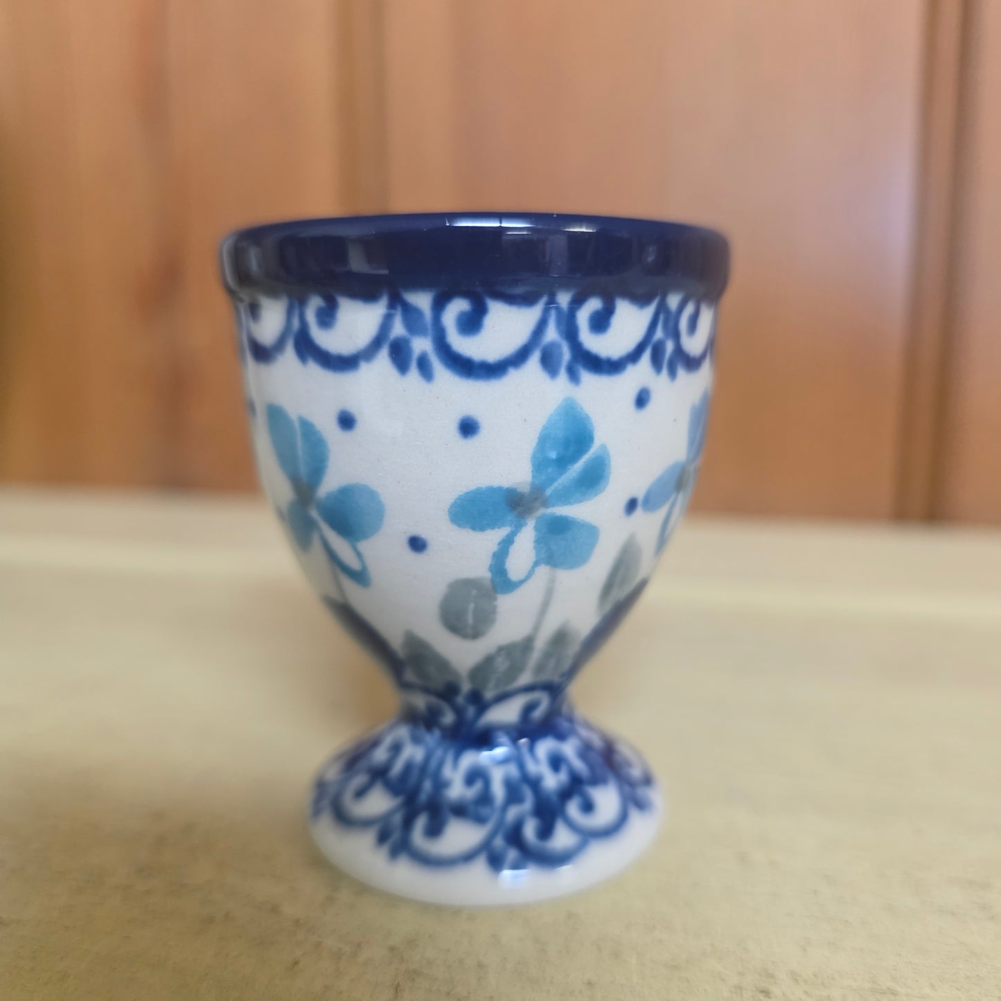 Egg Cup   106-2751X  Blue Orchids pf0526