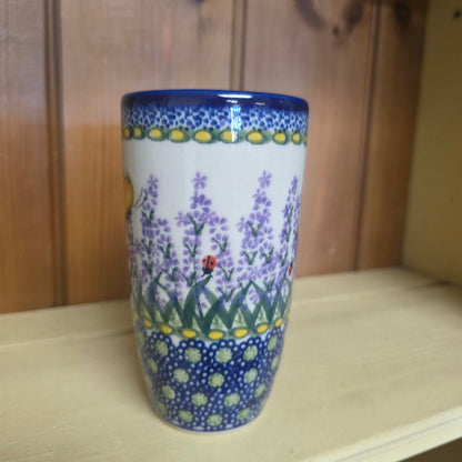 Mug Latte 15 oz / 5.5" tall Lavender 277 butterfly ladybug