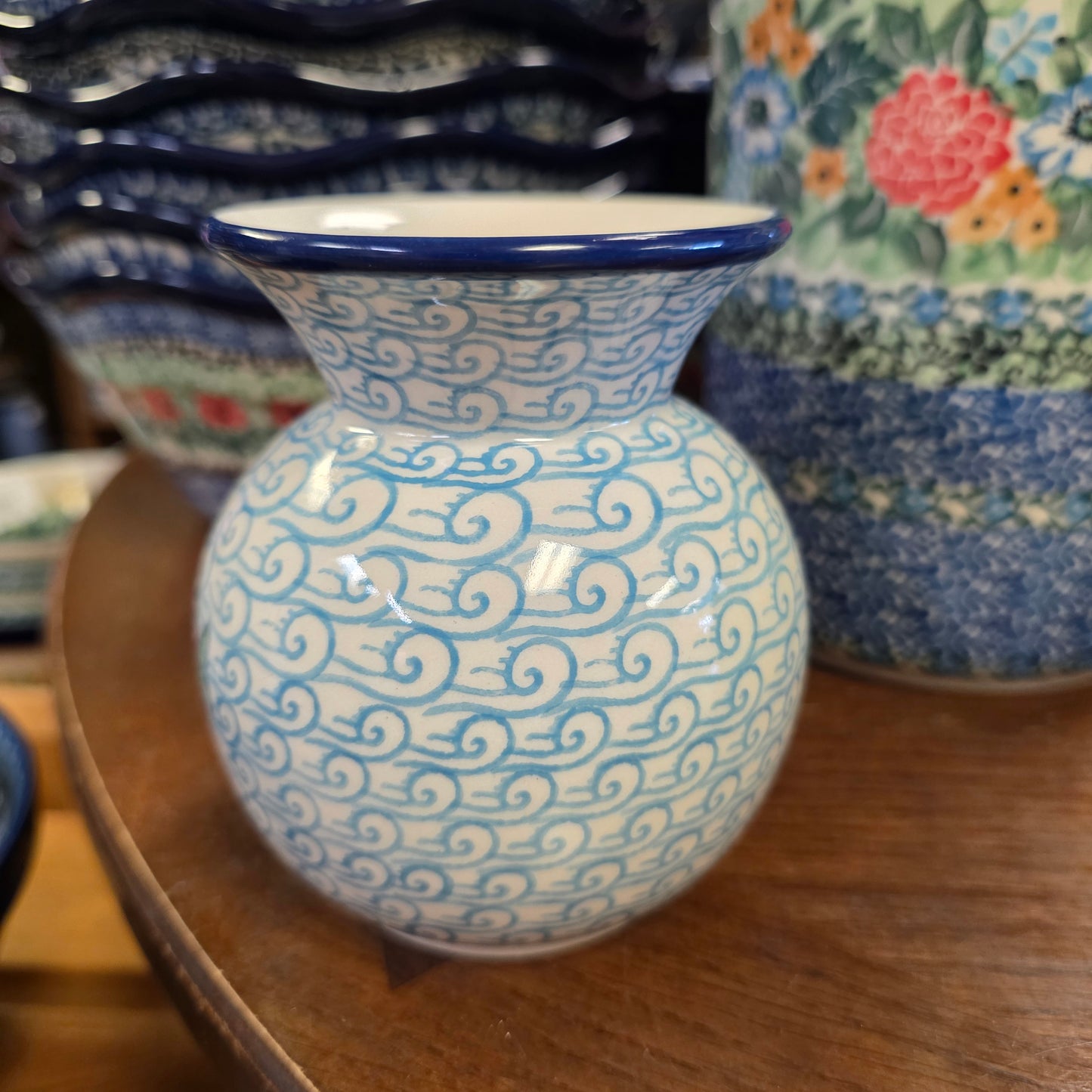 Vase   Bubble   4.25" 048-2540x Rainbow Fish