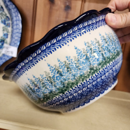 Bowl   Scalloped Edge 9"x4"     3279x Virginia Blue Bells