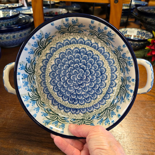 Baker   Round w/ Handles   8"   1432X ~ Blue Bells