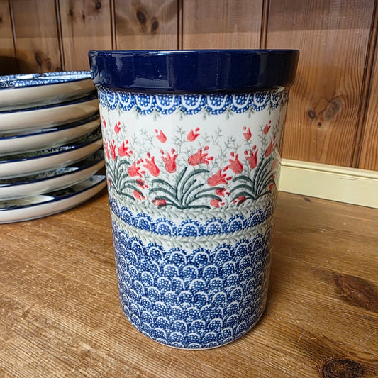 Wine/ Utensil Holder   7.75" H  169-1437X  Crimson Bells pf0526
