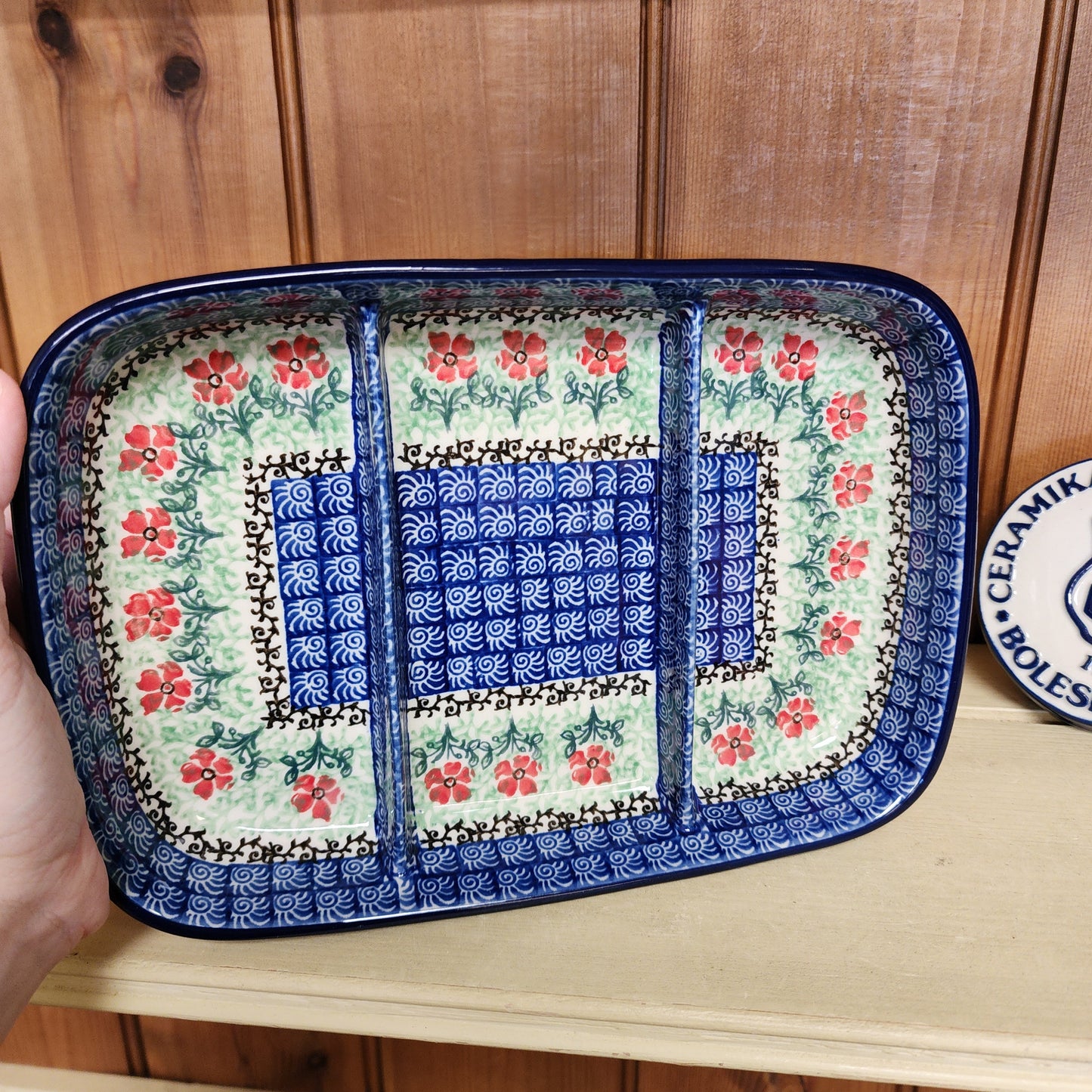 Divided Dish  6.5" x 9.25" 393-1916X  Maraschino pf0526