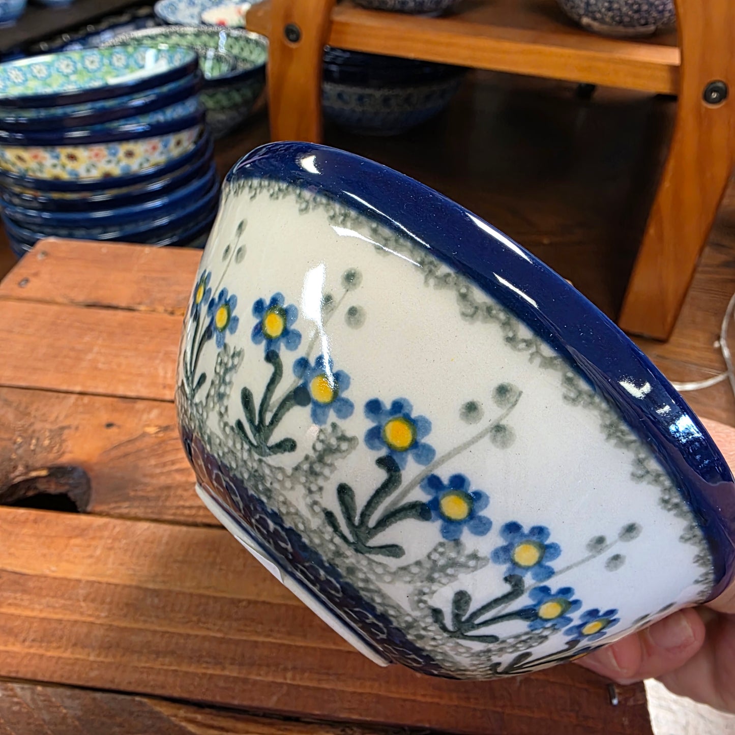 Bowl   Nesting Salad/Cereal   5.5" W 059-0614X  Blue Spring Daisy pf0526