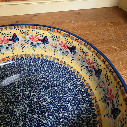 Bowl Viktoria Butterfly wk73   ~ 11" Agata