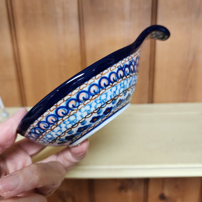 Condiment Bowl w/handle ~ 4.5" U408C ~ U4 Blue Jacek Chyla