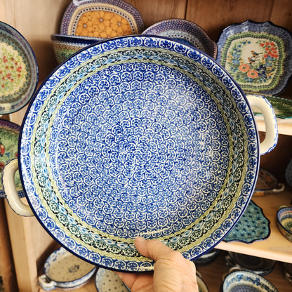 Baker ~ Round w/ Handles ~ 10" 420-1858X Tranquility