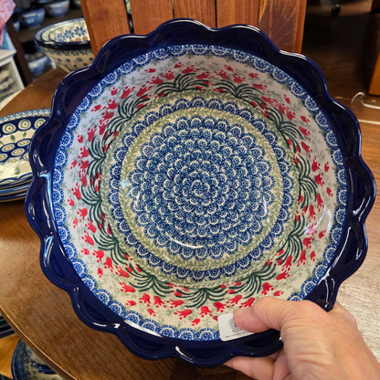 Bowl   Scalloped Edge  628-1437X  Crimson Bells pf0526