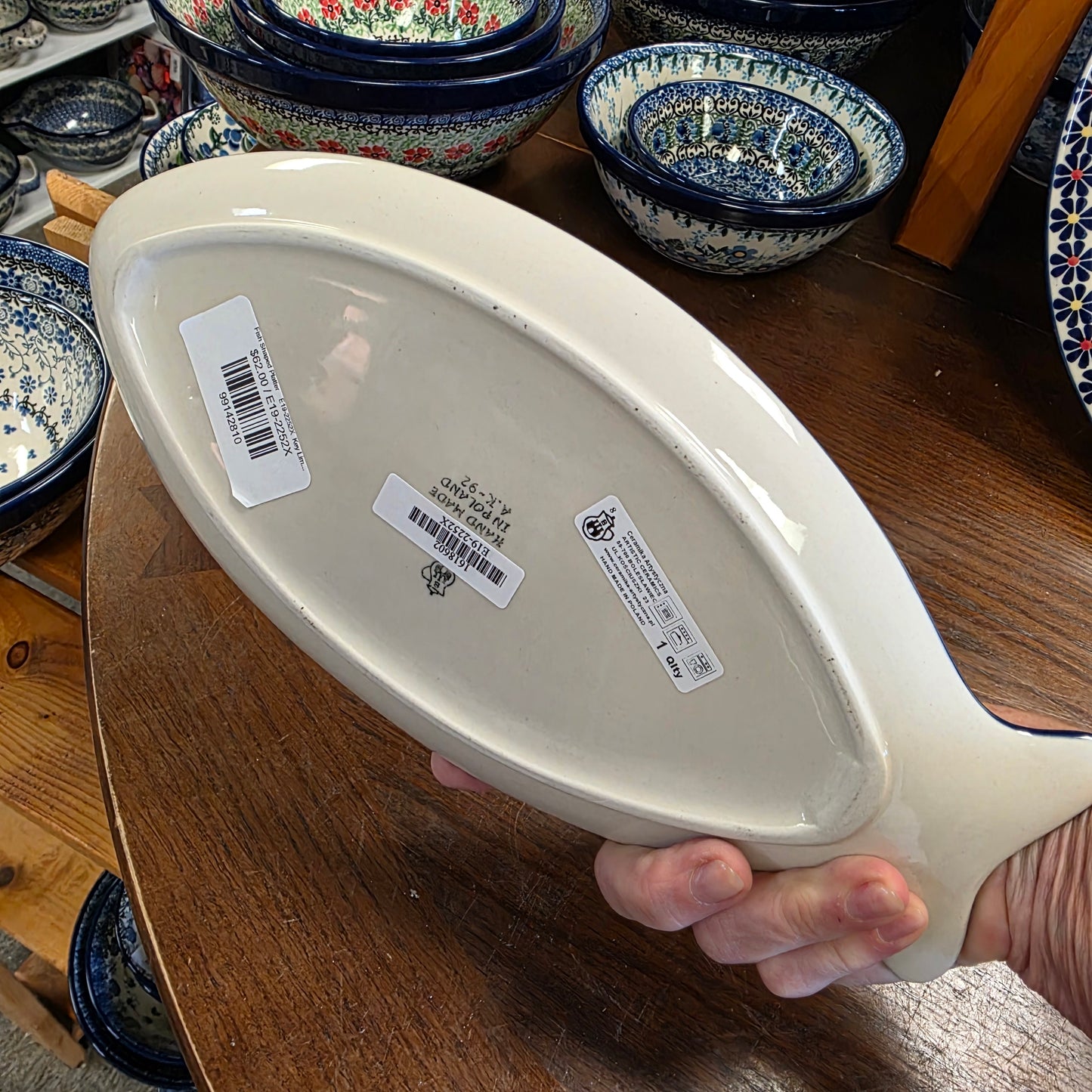 Fish Shaped Platter 12"x5.5"    E19-2252X  Key Lime pf0526