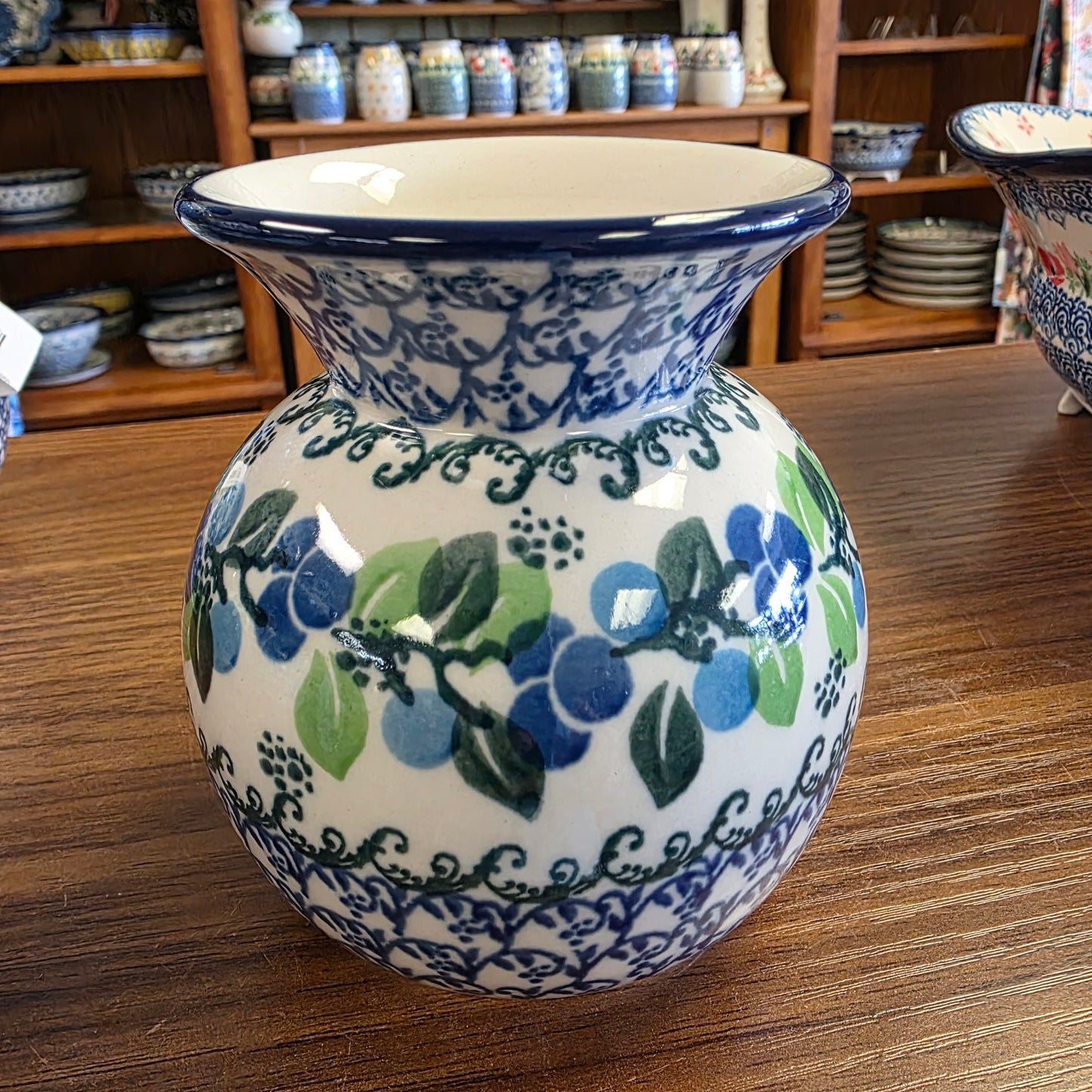 Vase   Bubble   4.25" 048-1416X  Blue Berries pf0526