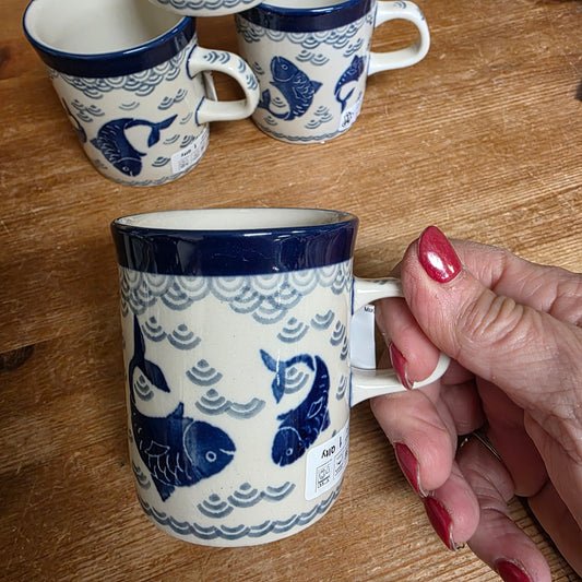 Mug ~ Espresso ~ 5 oz Xsmall cup 2372X ~ Deep Blue Sea ~ Koi Fish