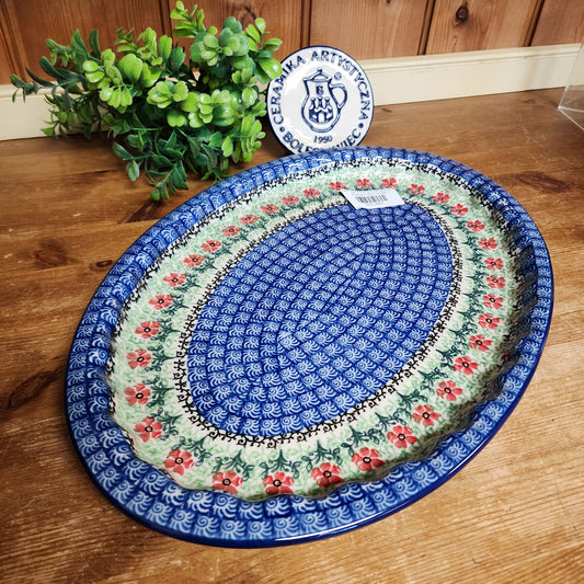 Platter   Oval   10' X 14.5" 614-1916X  Maraschino pf0526