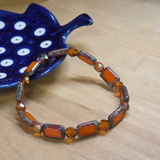 Bracelet Glass /  Orange