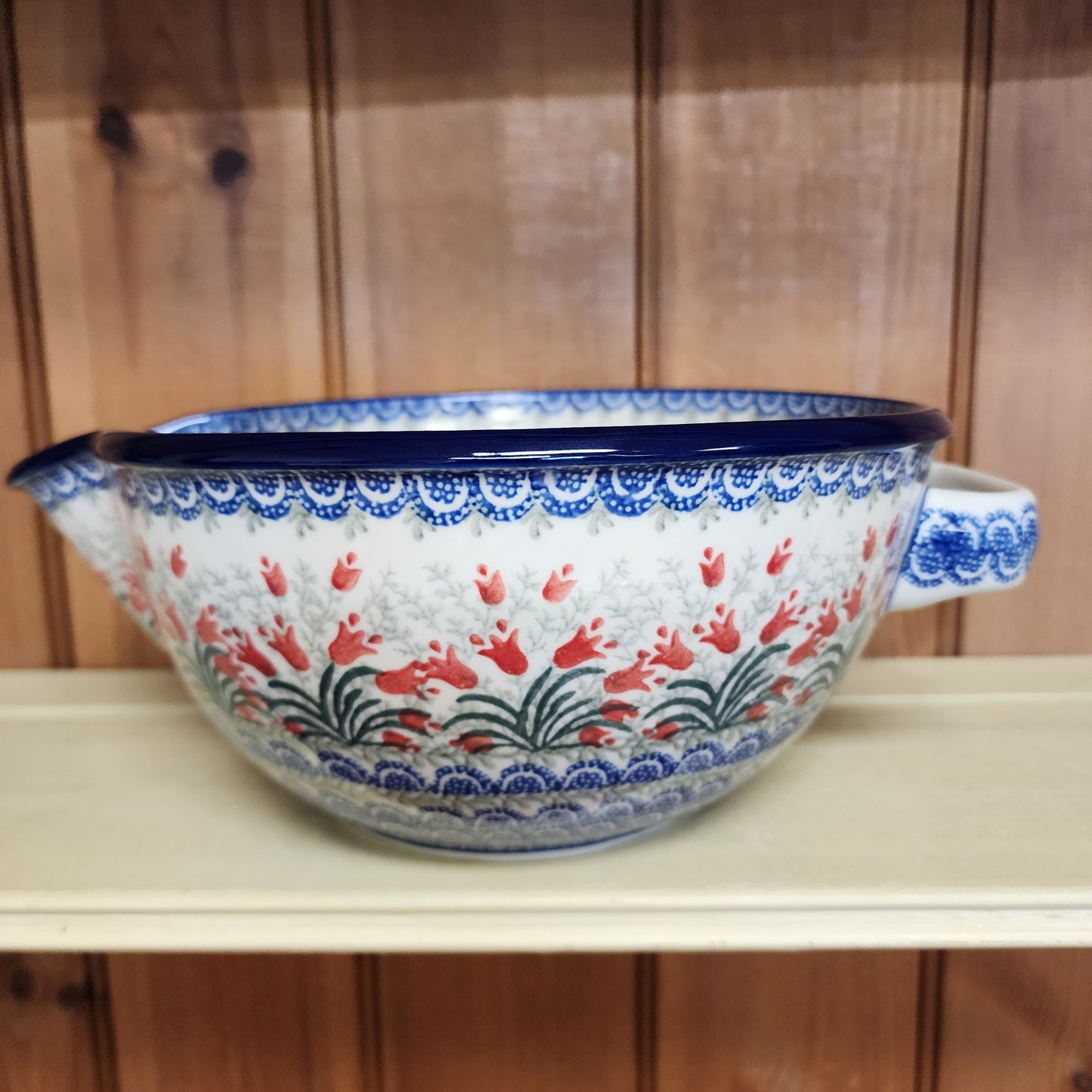Batter Bowl ~ Large (2 qt) 1437X ~ Crimson Bells