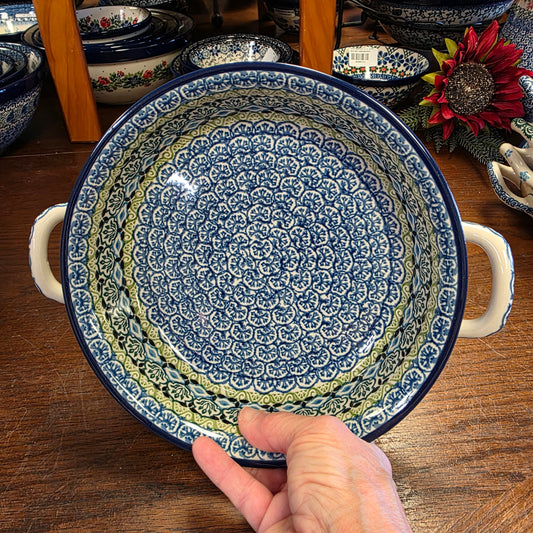 Baker   Round w/ Handles   8"   1858X ~ Tranquility