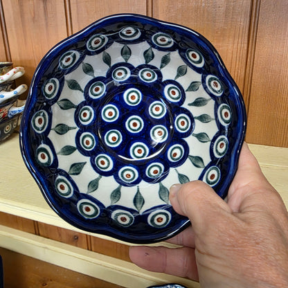 Bowl   Wavy Edge   5.75" A54-0054X  Peacock pf0526