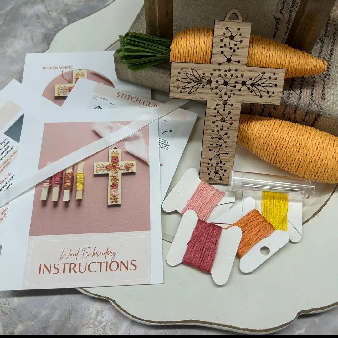 Embroidery Kit ~ Cross Floral