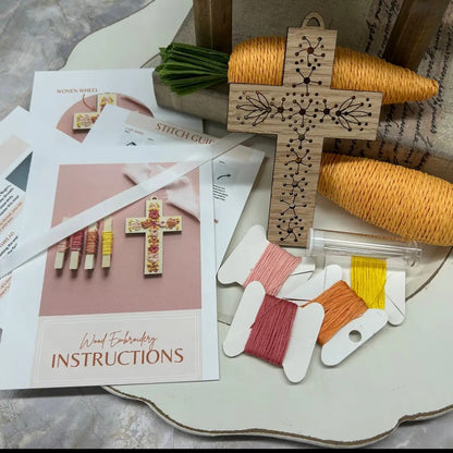 Embroidery Kit ~ Cross Floral