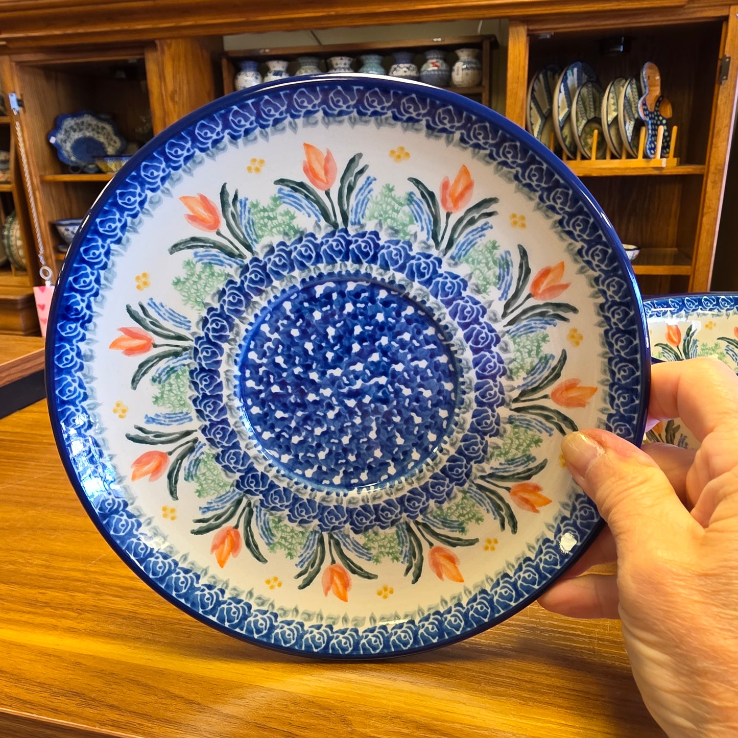 Berry Bowl w/ Saucer   8"W  470-3371X  Signs of Spring pf0526