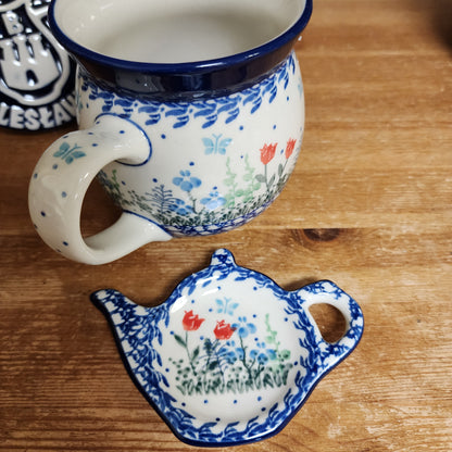 2 pc / 16 oz. Bubble Mug and Tea Bag Holder 2903X Tulip Horizon