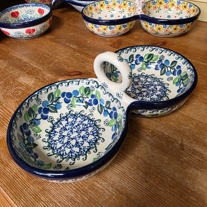 Bowls   Double Serving   9.75"L 942-1416X  Blue Berries pf0526
