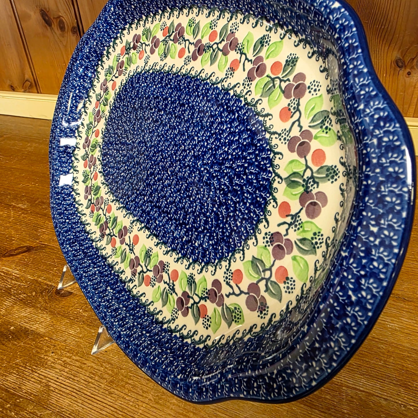 Platter   Oval   11.5" x 15.5"   1418X ~ Burgandy Berry Blue