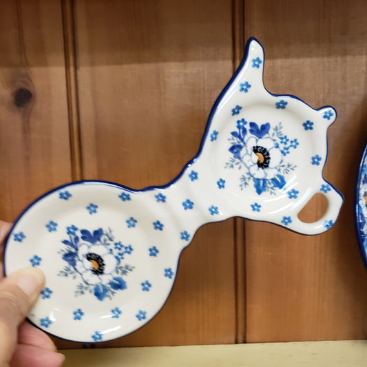 Tea Bag & Cup Holder 764-2222X Snow Poppy  Spoon Rest