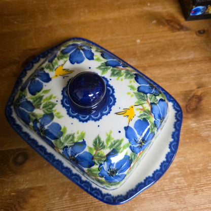 Butter Dish Deep / #1  ART2  1166 yellow bird