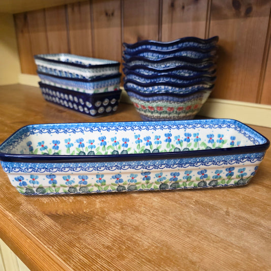Baker Long Loaf 12" x 4.5" x 3.5"deep  784-2668X  Dutch Iris pf0526