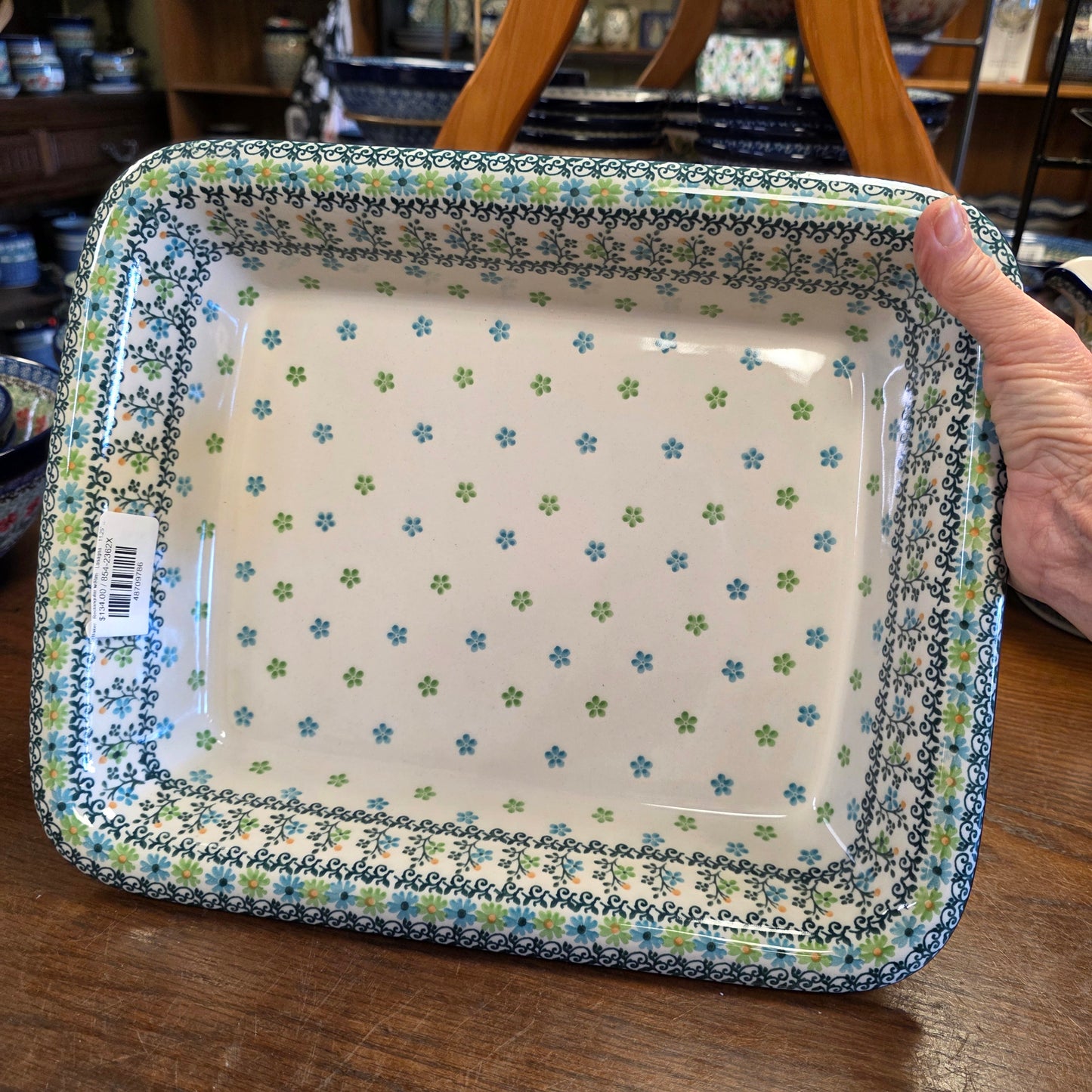 Baker   Rectangular w/Rim   Lasagna    11.25" x 13.75" 2362X ~ Beach Sparkle