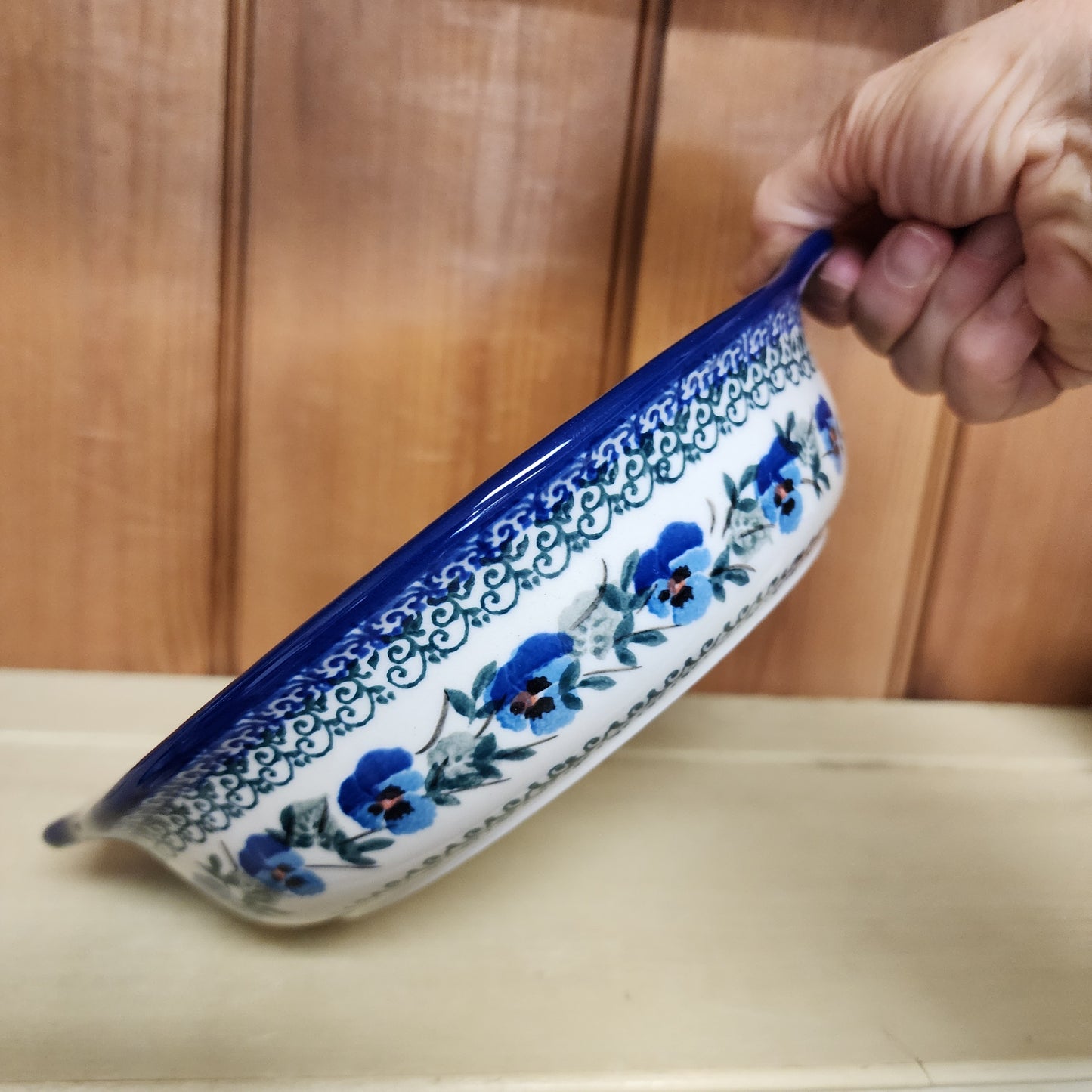 Baker ~ Round w/ Handles ~ 8"  2273X ~ Winter Viola