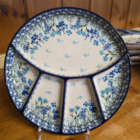Plate ~ Divided Dish   8.75"  499-2898X  Little Gems  small round
