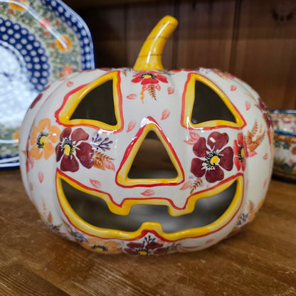 Pumpkin / Jack o lantern XLG 10"x9" Luminary