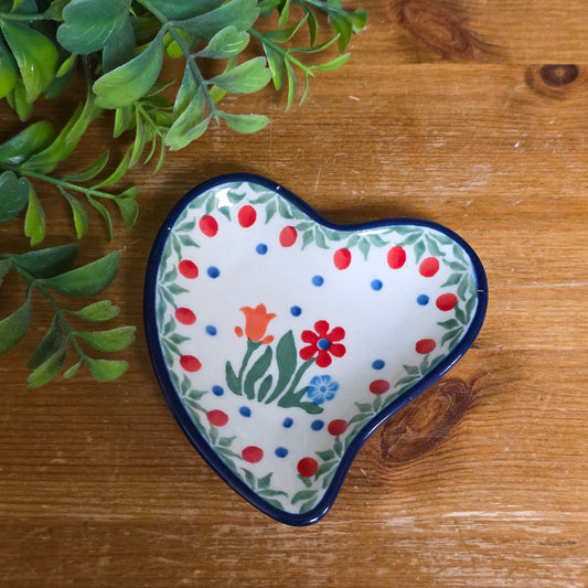 Heart Shape dish  ~ 3.5" spoon rest g62-2649
