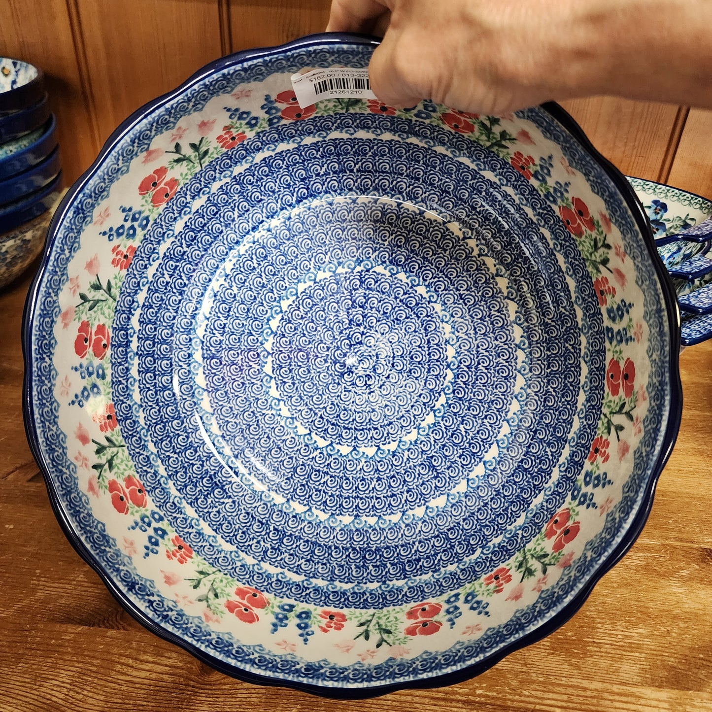 Bowl   Scalloped   10.5" Wx4"d 013-3220X  Whimsical Garden pf0526