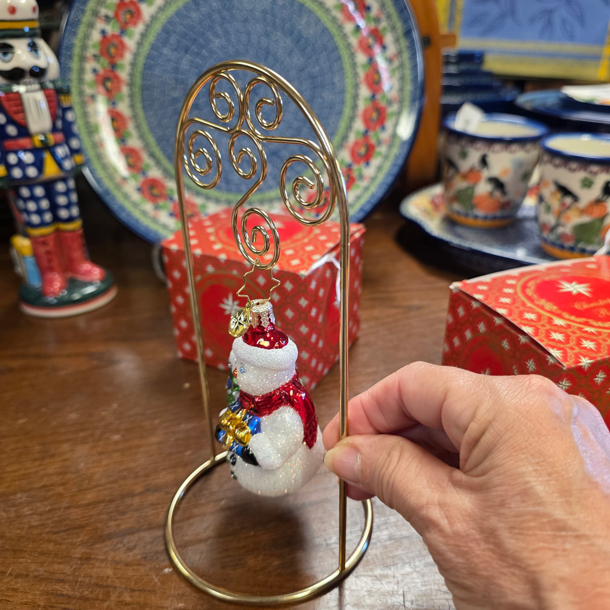 Ornament Radko ~ Snowy & Bright! Gem Snowman 4"