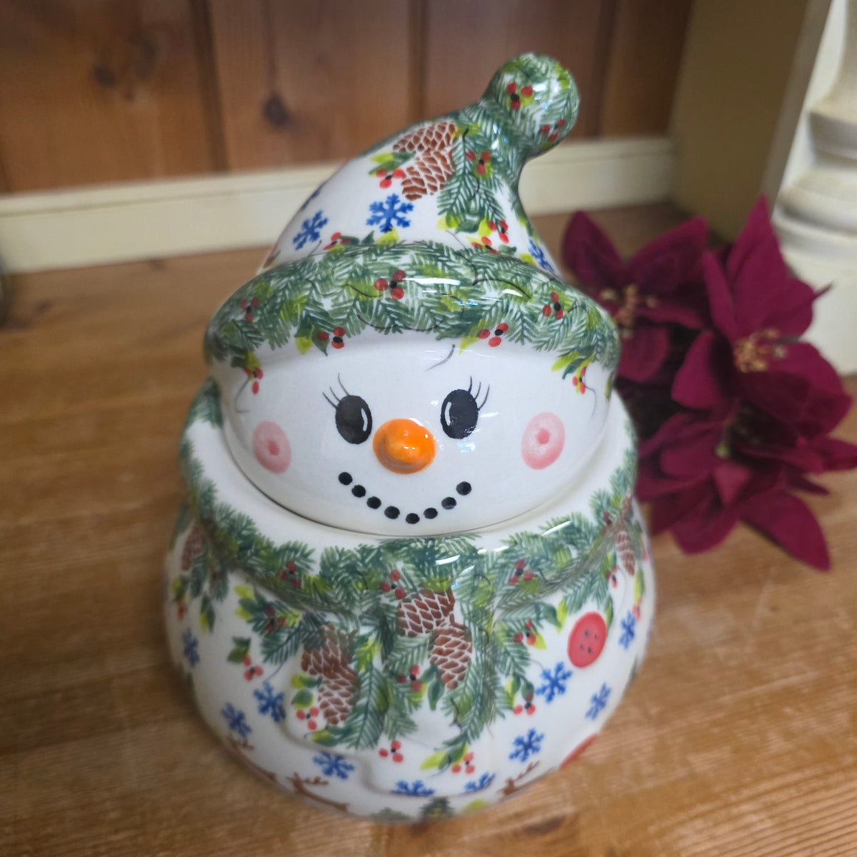 Snowman Jar Large 8"