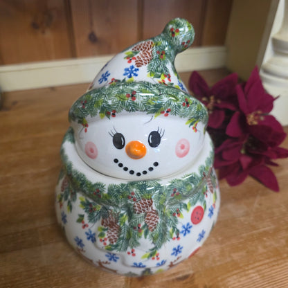 Snowman Jar Large 8"