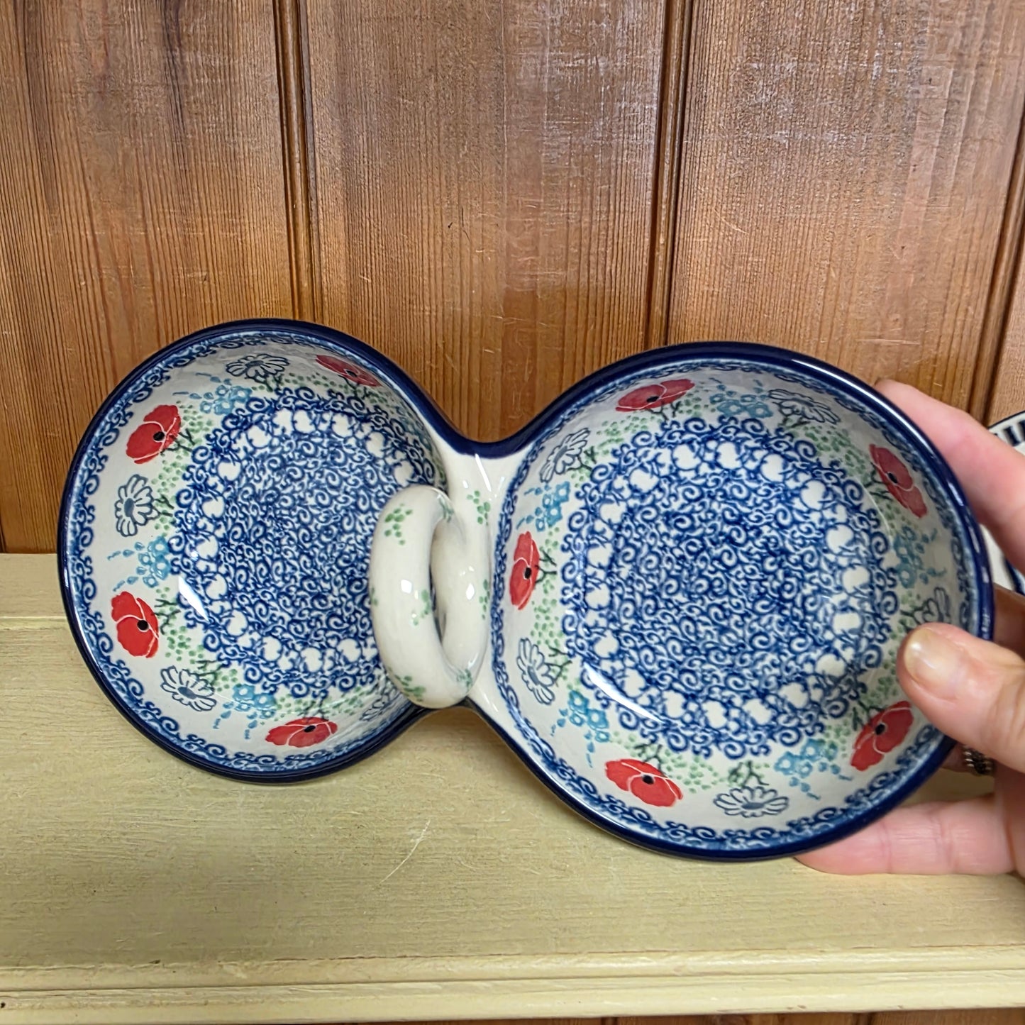 Bowls   Double Serving   9.75"L 942-2901X  Red Poppy Garden pf0526