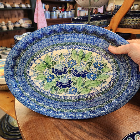 Platter   Oval   10' X 14.5" 614-U5138  U4 pf0526  (includes FREE wooden display stand)